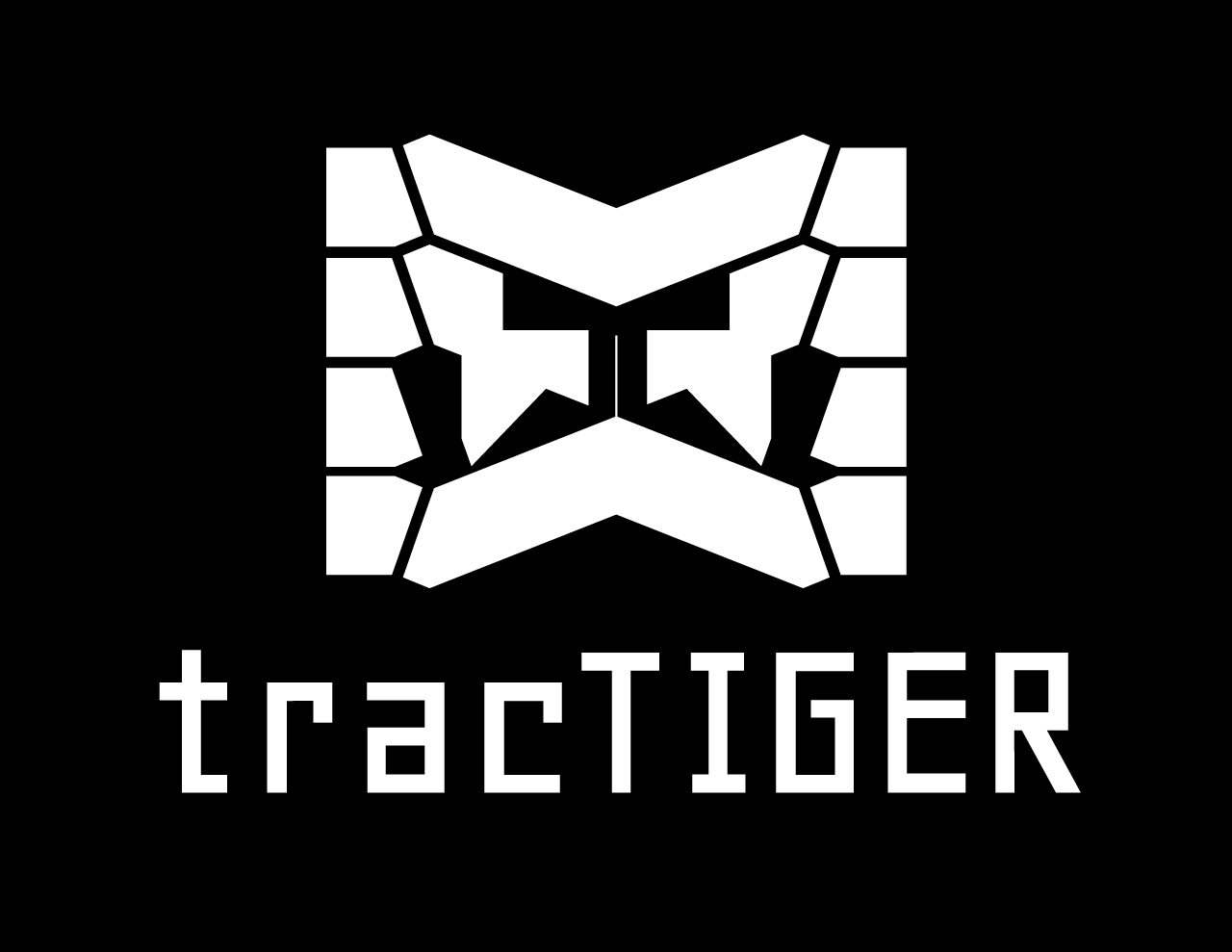 tracTIGER Logo Concept - White on Black