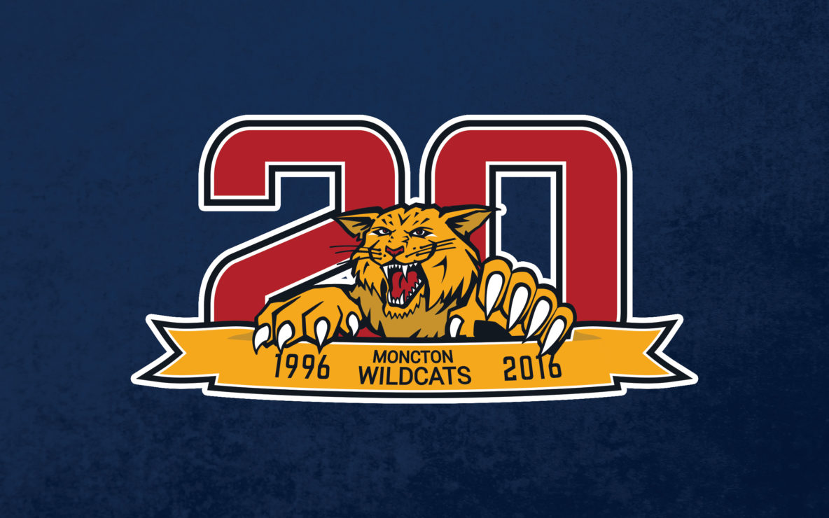 Moncton Wildcats 20th Anniversary Logo
